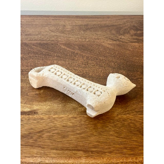 Bitossi Vintage Bitossi Cat Sculpture Flavia Italy - Textured Ceramic Signed For Sale - Image 4 of 6