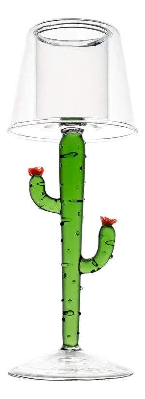 Firefly Tealight Cactus with Red Flowers