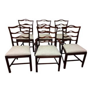 Dining Chairs, Set of Six, Mahogany Dining Chairs, Ribbon Back Chairs, Formal Dining Room For Sale