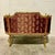 1990s 1990s Baroque Style Red Wine Sofa – Gold Leaf Details For Sale - Image 5 of 5