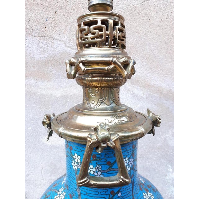 Chinese Cloisonné Enamel Vase, China, 19th Century For Sale - Image 4 of 11