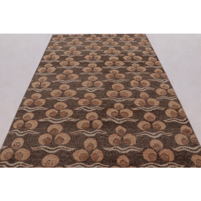 Rug & Kilim Rug & Kilim's Distressed Rug, Rich Brown With Chintamani Patterns For Sale - Image 4 of 10