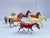 Set of Six Medium Size Vintage Breyer Horses. All Six Breyer horses are stamped . The set consists of four brown toned...