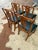 Mid 20th Century Chippendale Leather Seat Arm Chairs Set of 4 For Sale In Raleigh - Image 6 of 12
