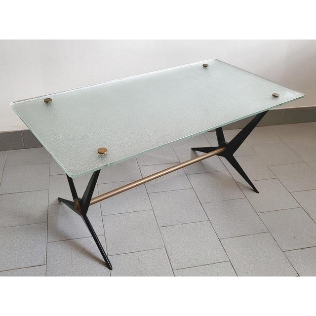 Metal Mid-Century Coffee Table in Steel by Angelo Ostuni, 1950s For Sale - Image 7 of 16