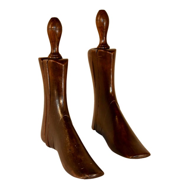 Pair of Late 19th Century English Oak Boot Lasts For Sale