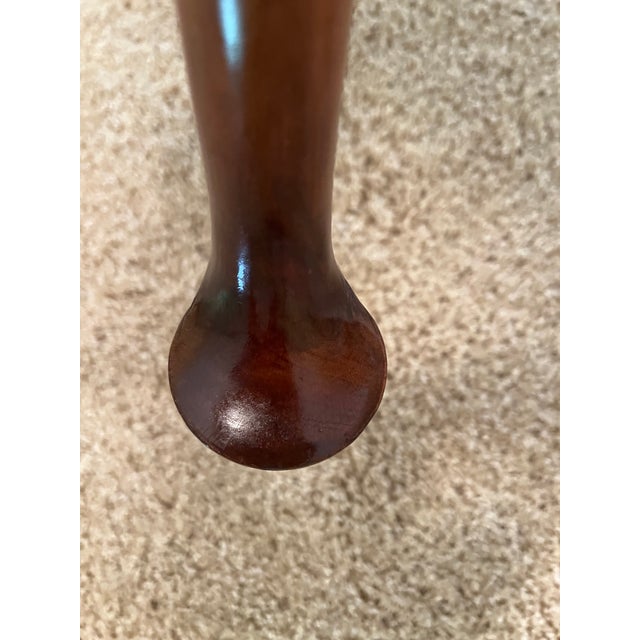 Vintage Statton Queen Anne Style Cherry Tea Table For Sale - Image 11 of 18