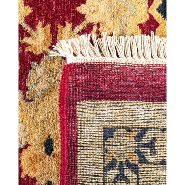 1990s Vintage Moroccan Hand Knotted Wool Area Rug, Burgundy - 7'10" X 10'1" For Sale - Image 5 of 9
