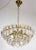 Brass and Lead Crystal 6-Light Chandelier from Palwa, 1960s For Sale - Image 6 of 10