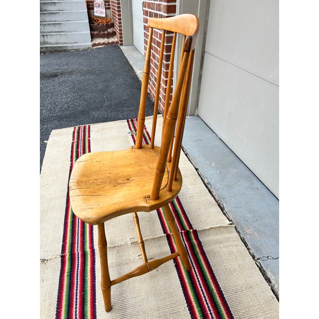 Wood A Antique Fan Back Windsor Side Chair, New England, Circa 1790 For Sale - Image 7 of 12
