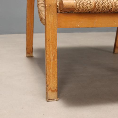 Wood Set of Armchair with Ottoman For Sale - Image 7 of 11