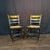 Exceptional pair of early 19th century American painted side chairs with dark wood frames and beautifully preserved gilt...