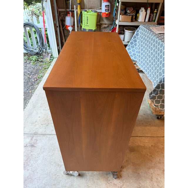 Broyhill Brasilia 1960s Broyhill Brasilia Highboy Dresser or Chest of Drawers For Sale - Image 4 of 10