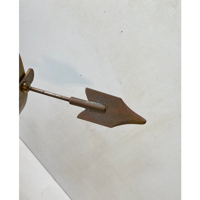 Gold Vintage Scandinavian Nautical Sundial in Brass, 1950s For Sale - Image 8 of 11