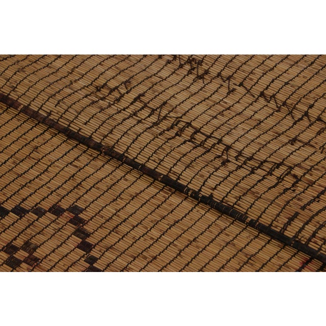 Animal Skin Vintage Tuareg Runner Mat, Beige With Minimalist Tribal Geometric Pattern - Rug & Kilim For Sale - Image 7 of 7