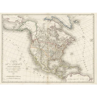 Antique Map of North America, 1821 For Sale
