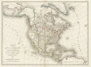 Antique Map of North America, 1821