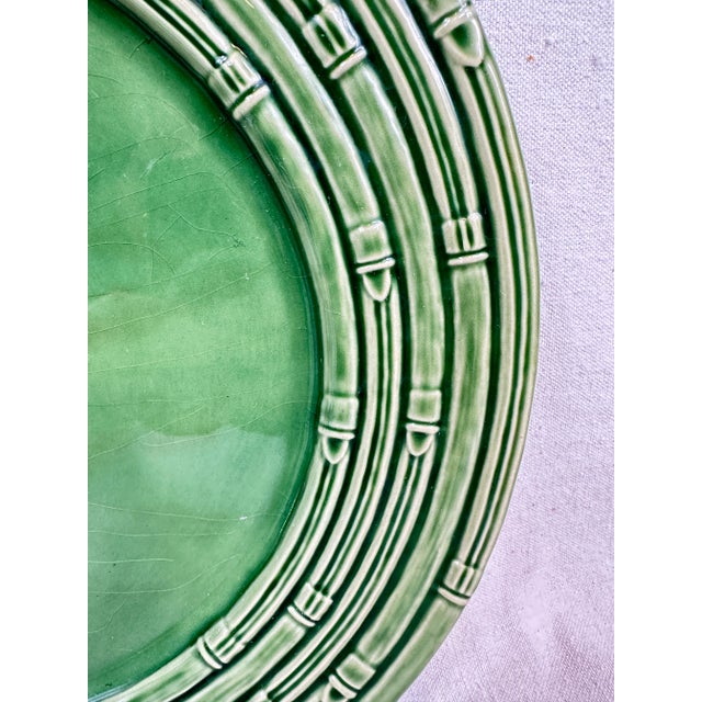 1990s Vintage Green Platter For Sale - Image 5 of 8