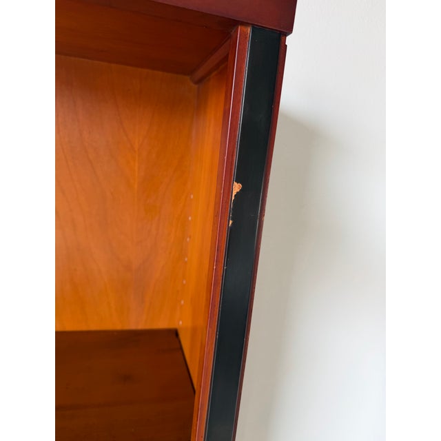 1960s Hollywood Regency Baker-Style One-Drawer Bookcase With Adjustable Shelves For Sale - Image 9 of 16