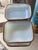 Beautiful antique pale blue opaline glass box // Napoleon III era // 1850-1870 // hand-enameled boule de savon hinged box // collectible For Sale In Kansas City - Image 6 of 15