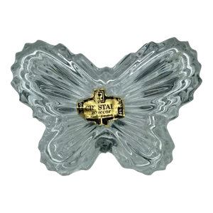 Vintage Crysta Butterfly Trinket Jewelry Box