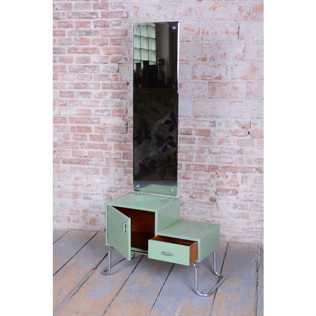 Art Deco Chrome and Steel Dressing Mirror from R. Slezak, Czech, 1930s For Sale - Image 12 of 14