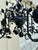 1940s Vintage Five Light Black Floral Fixture For Sale - Image 5 of 8