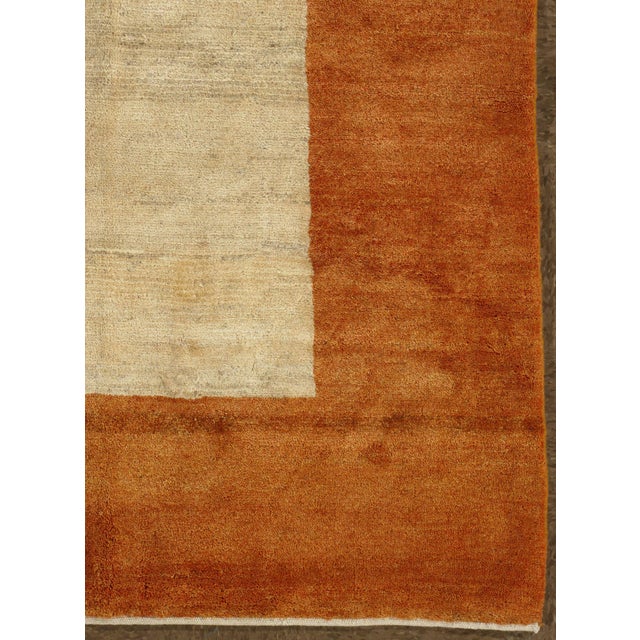 Contemporary Modern Hand-Knotted Persian Gabbeh Rug 10'1" X 12'5" For Sale - Image 3 of 5