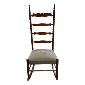 Antique Needlepoint Rocking Chair