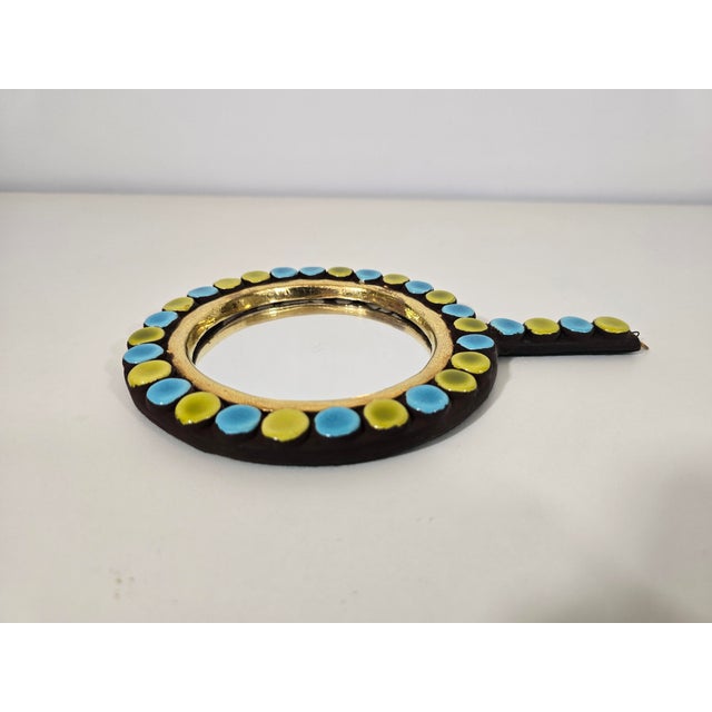 Cléo Hand Mirror by Mithé Espelt, 1950s For Sale - Image 4 of 9
