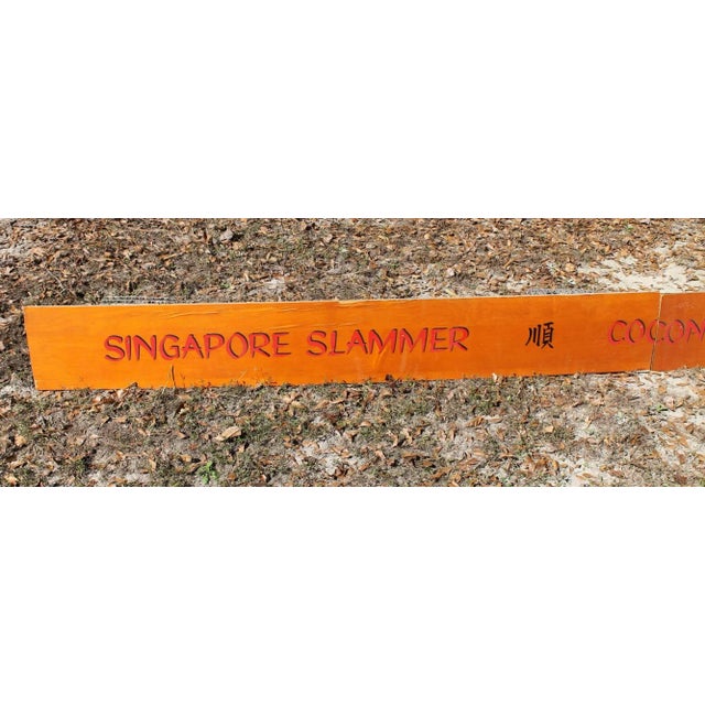 Mid-Century (1970’s) Hawaiian, Polynesian, Tiki Bar, Lounge, Cocktail signage. Mix up some Golden Buddahs, Mai Tais,...