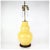 Chinese Double Gourd Yellow Glazed Ceramic Table Lamp on Wood Base For Sale - Image 3 of 4