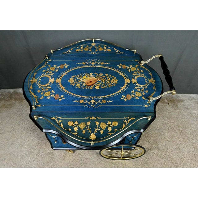 1960s Service Trolley in Sorente Marquetry, Italy, 1960s For Sale - Image 5 of 18