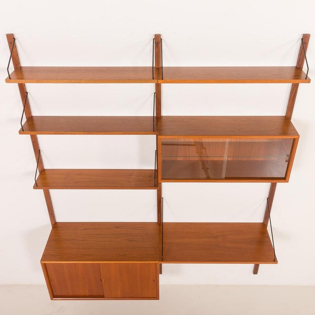 Brown Vintage Teak Wall Unit by Poul Cadovius for Cado, 1960s For Sale - Image 8 of 18