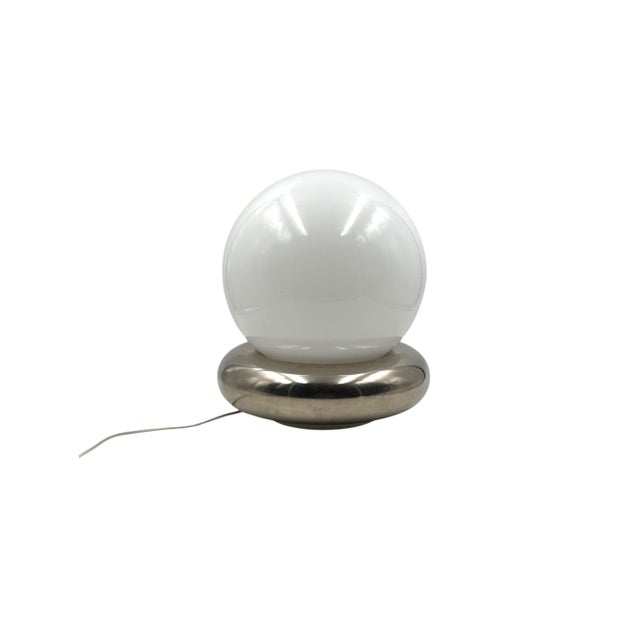Silver 1970s Space Age Table Lamp, Italy For Sale - Image 8 of 10