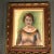 Wood Original Vintage Mid Century Female Portrait Painting For Sale - Image 7 of 7