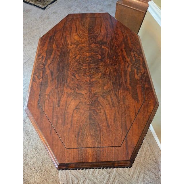 Exquisite Jacobean Revival table, featuring striking barley twist legs and a unique octagonal top. Crafted with...
