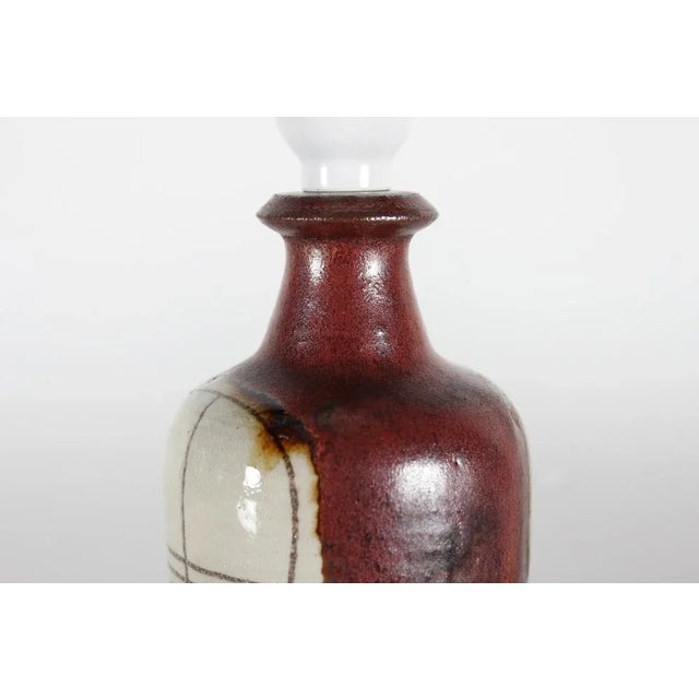 Sculptural Ceramic Table Lamp by Gunver Bilde Sørensen, Denmark, 1970s For Sale - Image 6 of 11