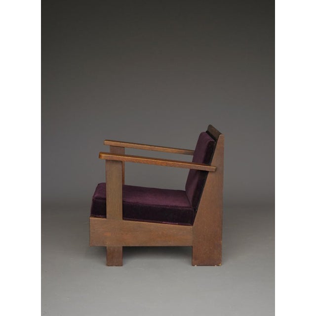 Wood Art Deco Dutch Lady Armchair in Oak, 1920s For Sale - Image 7 of 18