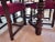 Brown Jacobean Revival Mahogany Dining Table W/Leaves and Pads, Plus 6 Chairs - Set of 7 For Sale - Image 8 of 8