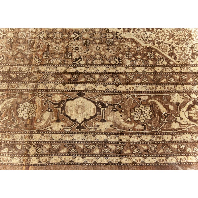 Antique Persian Tabriz Hand Knotted Wool Rug For Sale In New York - Image 6 of 8
