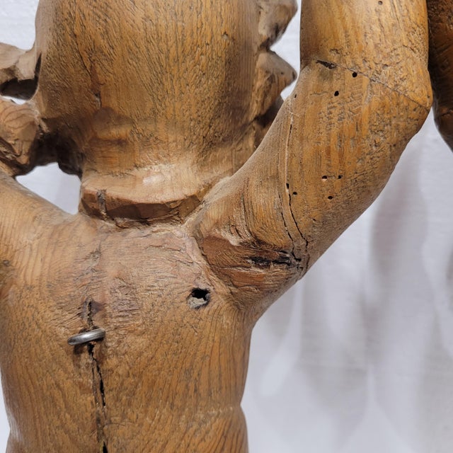 Triumphant Angels in Carved Wood, 1800s, Set of 2 For Sale - Image 18 of 18