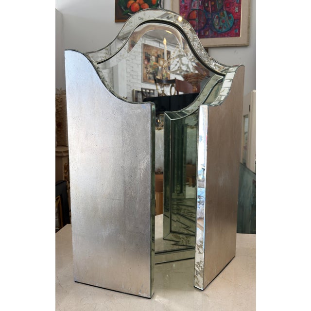 Art Deco Nancy Corzine Harlow Glamour Tri Fold Triptych Mirror For Sale In Los Angeles - Image 6 of 6