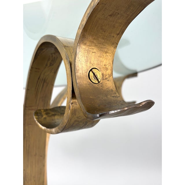 Black Hollywood Regency Brass Coffee Table, 1960s For Sale - Image 8 of 13