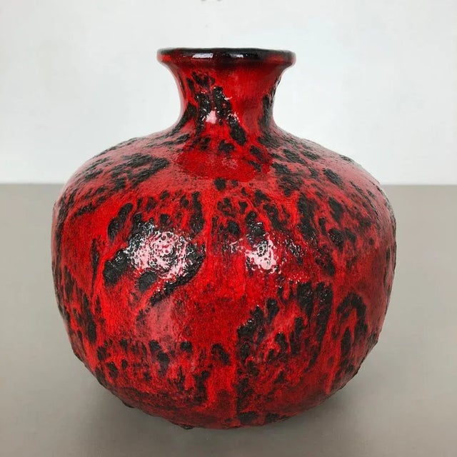 Fat Lava Pottery Vase from Gräflich Ortenburg, Germany, 1960s For Sale - Image 11 of 16