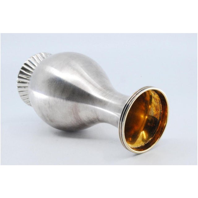 Silver Jug with Fluted Base and Beaded Base For Sale - Image 5 of 9