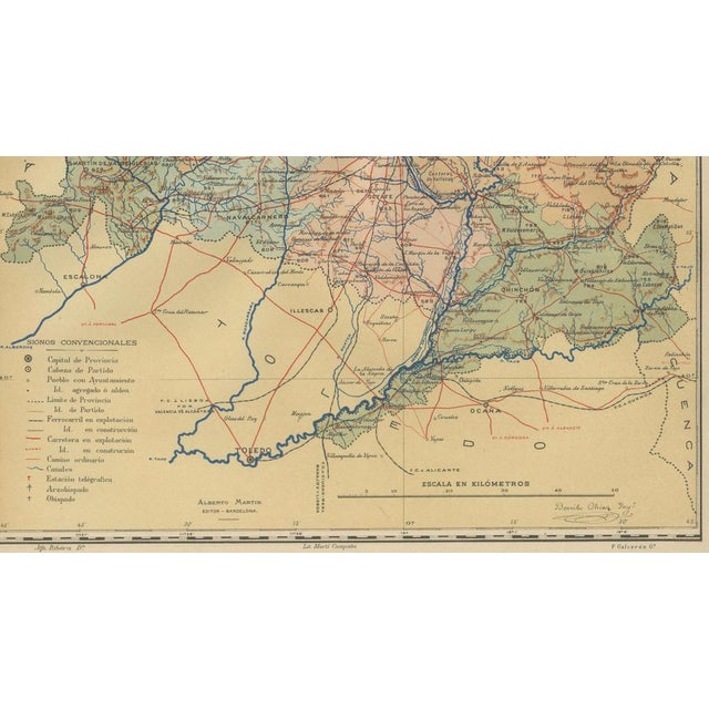 Historical Map of Spains Capital Province, 1901 For Sale - Image 4 of 6