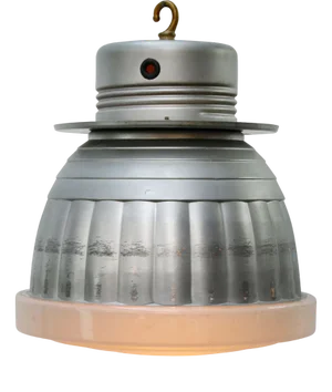 Vintage Industrial Mercury Glass Pendant Lamp by Adolf Meyer for Zeiss Ikon