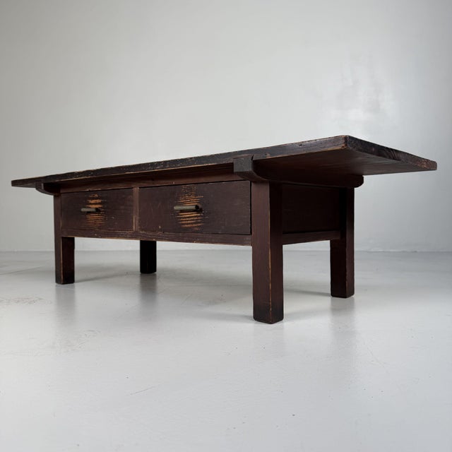 Japanese Low Writing Table with Two Drawers, 1920s For Sale - Image 15 of 15