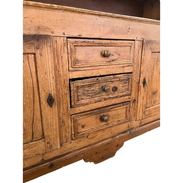 19th Century Irish Pine Bookcase Cabinet or Hutch For Sale In Atlanta - Image 6 of 14